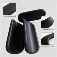 Coussin d'accoudoir en mousse PU intégrale noire pour siège de bateau, yacht ou chaise de bureau – Support ergonomique en mousse pour siège marin