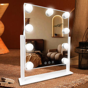 Specchio da Trucco Quadrato da Tavolo All'Ingrosso con 15 Lampadine LED e Dimmer, di Tendenza su Instagram e TikTok - Product Image 3