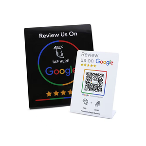 Expositor de Mesa Acrílico con Logotipo Personalizado, PVC, NFC, Código <span class=keywords><strong>QR</strong></span> para Reseñas de Google, para Restaurantes - Product Image 1