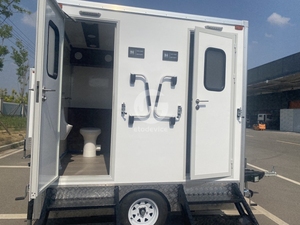 Remolque de Baño Portátil de Diseño Moderno para Exteriores, Remolque de Inodoro de Fibra de Vidrio con Urinario - Product Image 4