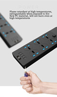 Multiprise USB de bureau pour la maison et le bureau avec cordon d'extension de 2 m, prises intelligentes, rallonges électriques