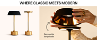 Lampe de table haut de gamme personnalisée pour hôtels cinq étoiles, rechargeable sans fil, autonomie ultra-longue de 5200 mAh