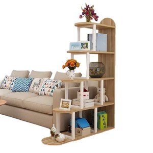 Estantería minimalista moderna con panel trasero, estantería de exhibición de almacenamiento multicapa que ahorra espacio para sala de estar, diseño independiente - Product Image 5