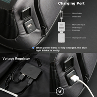 Mochila Antirrobo con Bloqueo RFID de Alta Tecnología Kingsons, Mochila Inteligente Solar con Cierre de Hebilla
