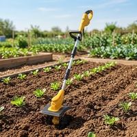 Micro-cultivateur rotatif agricole pliable LVTO portable 21V, alimenté par batterie lithium-ion rechargeable, moteur à balais RS775