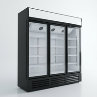 Réfrigérateur vertical pour épicerie, refroidisseur de boissons pour supermarché, réfrigérateur commercial avec porte vitrée, commande LED