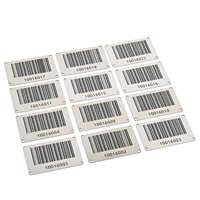 Etiquetas Metálicas de Aluminio Grabadas con Láser Personalizadas de Alta Calidad, Etiquetas Metálicas Impermeables con Código de Barras, Placas de Identificación Institucionales