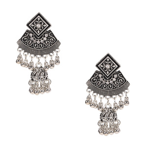 Pendientes Étnicos de Aleación de Zinc con Baño de Oro Antiguo, Diseño Floral con Engaste de Bisel, Joyería de Fiesta para Mujer - Product Image 5