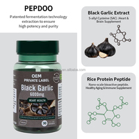 Capsules d'ail noir sans odeur en marque propre, 6000 mg, pour la santé cardiaque et immunitaire
