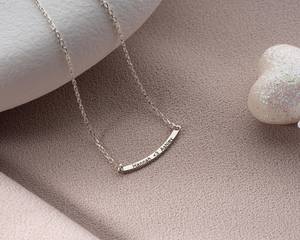 Acero inoxidable tendencia personalizada coordenadas fecha frase mensaje collar moda oro personalizado barra nombre collar mujeres - Product Image 2