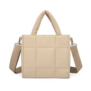 Factory Fashion Large Capacity Quilted Crossbody Shoulder Bag Portable Puffer <b>Handbag</b> for Women - Product Image 4