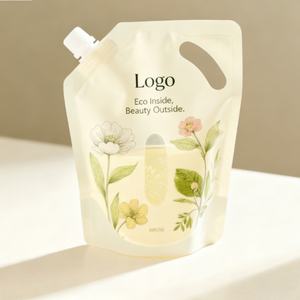 Custom Biodegradable Stand up Spout <b>Pouch</b> 100ml 12oz 32oz for Soap Shampoo Liquid Detergent Cosmetic Refill - Product Image 3