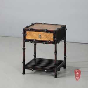 Bamboo Chaise Lounge Chinese Style Lacquered Bamboo Frame Tapered Legs Tilting Design Daybed Furniture - Product Image 5
