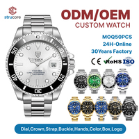 Montre mécanique pour homme avec logo de marque personnalisé, mouvement automatique, épaisseur de boîtier de 14 mm, fermoir papillon