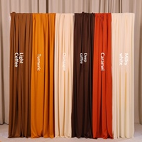 Voilage en tulle orange pour mariage et maternelle, à suspendre au plafond, extérieur, en tissu élastique avec fonction de perspectivité, collection automne