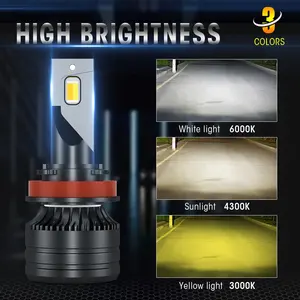 RUTENSE 12v سيارة أدى المصباح 50W نظام ذاتي الإضاءة السيارات مصباح ليد ل H4 اكسسوارات السيارات/سيارة أدى ضوء الرأس