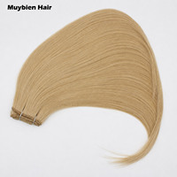 Extensiones de Cabello Tejidas a Máquina de Marca Personalizada, 100g, Doble Trama, Resistentes, Sin Desprendimiento