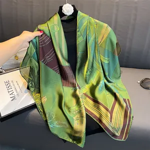 Brindille Printemps Plus Broderie foulard en soie pérou jupes 110*110cm foulards