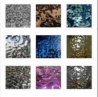 Glänzender 316L 4X8FT Saphirblauer Geprägter Edelstahl für Wandverkleidung 304