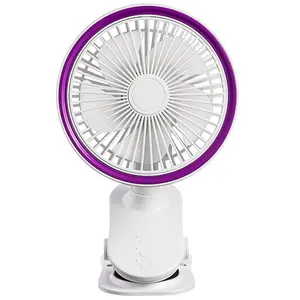 Summer New Arrivals F021 Portable Small Fan Third Speed Low Noise Big Battery Rotate Clip Fan