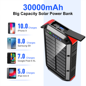 ES983 แบตเตอรี่สำรองพลังงานแสงอาทิตย์แบบพกพา ความจุ 30000 มิลลิแอมป์ แบตเตอรี่สำรองไร้สาย พาวเวอร์แบงค์ Eshine Rohs ชาร์จเร็ว 18 วัตต์ - Product Image 2