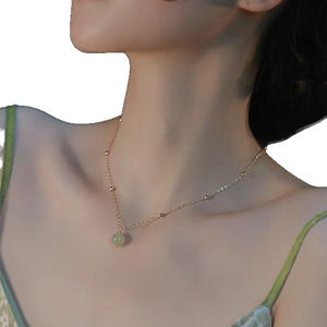 สร้อยคอจี้หยกบลูเจดฮอตัน 8 มม. สำหรับผู้หญิง ดีไซน์ดั้งเดิม พร้อมสายคล้องคอแบบหรูหราเล็กๆ สไตล์เท่ๆ - Product Image 5