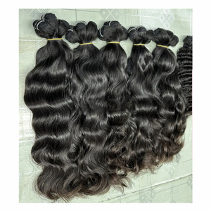 Cuticola grezza di capelli umani non lavorata con onda cambodiana grezza allineata fasci di capelli umani vergini fornitore doppio <span class=keywords><strong>e</strong></span> singolo pacco - Product Image 1