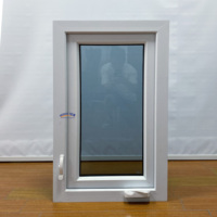 Ventanas Abatibles de PVC de Diseño Americano, Doble Acristalamiento, Acero Inoxidable, para Exteriores, Dormitorio, Sala de Estar, Diseño Europeo Moderno