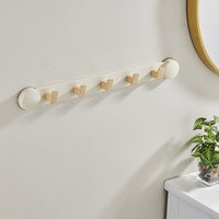 Porte-manteau mural moderne à trois crochets, style crème, pour porte ou mur, adhésif robuste sans perçage