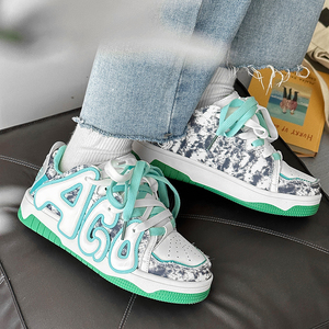 Femmes tendance nouveauté talons épais chaussures compensées baskets haute plate-forme de Sport hauteur augmentant à la mode Zapatos Mujeres pour - Product Image 4