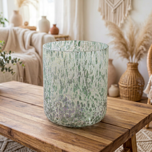 Pot à bougie en verre fait main à imprimé léopard, rond, porte-bougie aromatique, résistant à la chaleur, décoration d'intérieur - Product Image 1