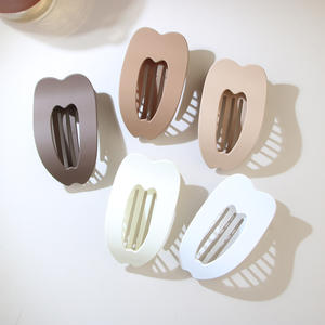 Pinza de Pelo Transversal con Forma de Corazón Estilo Coreano, Pinza de Plástico para el Cabello, Accesorios para el Cabello para Mujer - Product Image 2