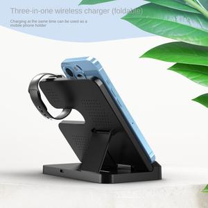 ที่ชาร์จไร้สายใหม่3-in-1 cargador ไร้สายชาร์จเร็วสำหรับโทรศัพท์มือถือนาฬิกาหูฟังชาร์จไร้สาย - Product Image 6