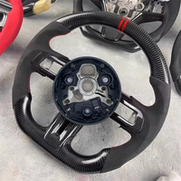 Volant en fibre de carbone amélioré pour Ford Mustang, volant en cuir personnalisé de haute qualité, accessoires intérieurs de voiture