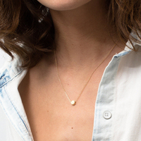 Collier pendentif disque vierge en acier inoxydable plaqué or 14 carats EMANCO, chaîne à maillons géométriques minimaliste, bijou cadeau