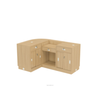 Comptoir de caisse en bois sur mesure, design tendance, pour magasin de détail