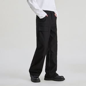 Pantalon cargo décontracté pour homme, automne/hiver 2024, tissu doux composite, coupe ample, jambe droite, taille élastique - Product Image 3