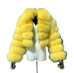 Vente en gros directe d'usine, manteau court en fausse fourrure de renard pour femmes, fermeture éclair, faible MOQ pour le commerce électronique mondial - Product Image 1