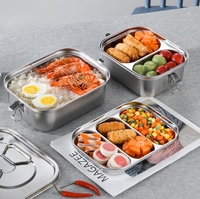 Boîte à lunch chauffante en acier inoxydable 304 de qualité alimentaire Capacité de 1000ml Compartiment unique Caractéristiques anti-déversement et de conservation