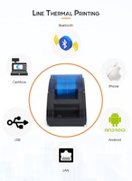 Printer Thermal Android Printer POS Nirkabel Desktop Berkualitas Tinggi 58mm Printer Struk Thermal BT