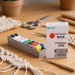 Filo per Macramè Ilan 0.6mm 25m Perlato, Set di 32 Pezzi per Artigianato - Product Image 2