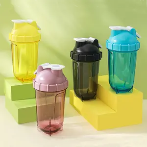 Großhandel Fitness Fitness Shaker Flasche benutzer definierte Logo Protein Sport Wasser flasche mit Mixer Ball