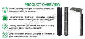 Солнечная панель Sunpower 100W 120W 140W BC цилиндрическая, на заказ, из трубчатого стекла, для ламп, камер, опор освещения - Product Image 2