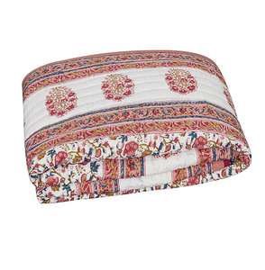 Handmade 100% Organic Cotton Kantha <b>Printed</b> Quilt Set Soft Vintage Home Decor Bedding High Quality <b>Block</b> Kantha Blankets Hotel - Product Image 2