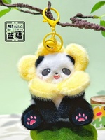 Peluche Panda Hua Hua Authentique, Adorable Pendentif en Peluche, Porte-clés Panda Créatif, Breloque de Sac pour Couples, Article Cadeau Idéal