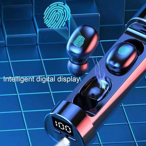 Auriculares inalámbricos <span class=keywords><strong>N21</strong></span> con Control táctil, dispositivo de audio con pantalla LED y linterna, recargable, 300mAh - Product Image 3