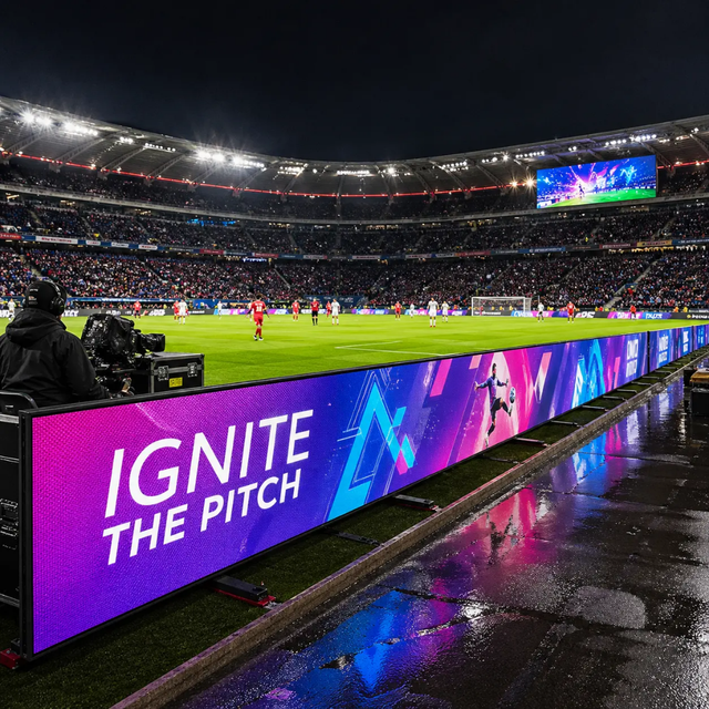 Soccer Stadium LED Screen with Soft Rubber Mask and Top Cushion P5P6 P8 P10 Player Safety Perimeter LED Display
