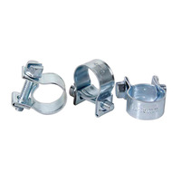 Abrazadera de Manguera de Acero al Carbono Galvanizado con Recubrimiento de Zinc Azul, de 6 mm a 31 mm, Mini Abrazadera de Tubo Hidráulico de Alta Resistencia con Ranura Simple