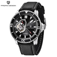 PAGANI DESIGN Jam Tangan Mekanis Otomatis Pria Mewah Baru dari Baja Tahan Karat Jam Tangan Bisnis Safir Kronograf Stop Watch