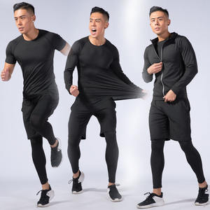 Ensembles de sport extensibles pour hommes - Vêtements de compression à séchage rapide |   Combinaisons d'entraînement pour le basketball et la course à pied |   Fabrication sur mesure en gros - Product Image 6